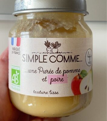 Бебешко пюре Simple Comme... Puree de pomme et poire 4+ месеца