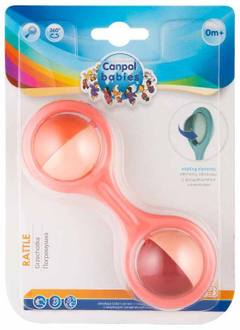 Дрънкалка Canpol babies с въртящи се топчета, розова