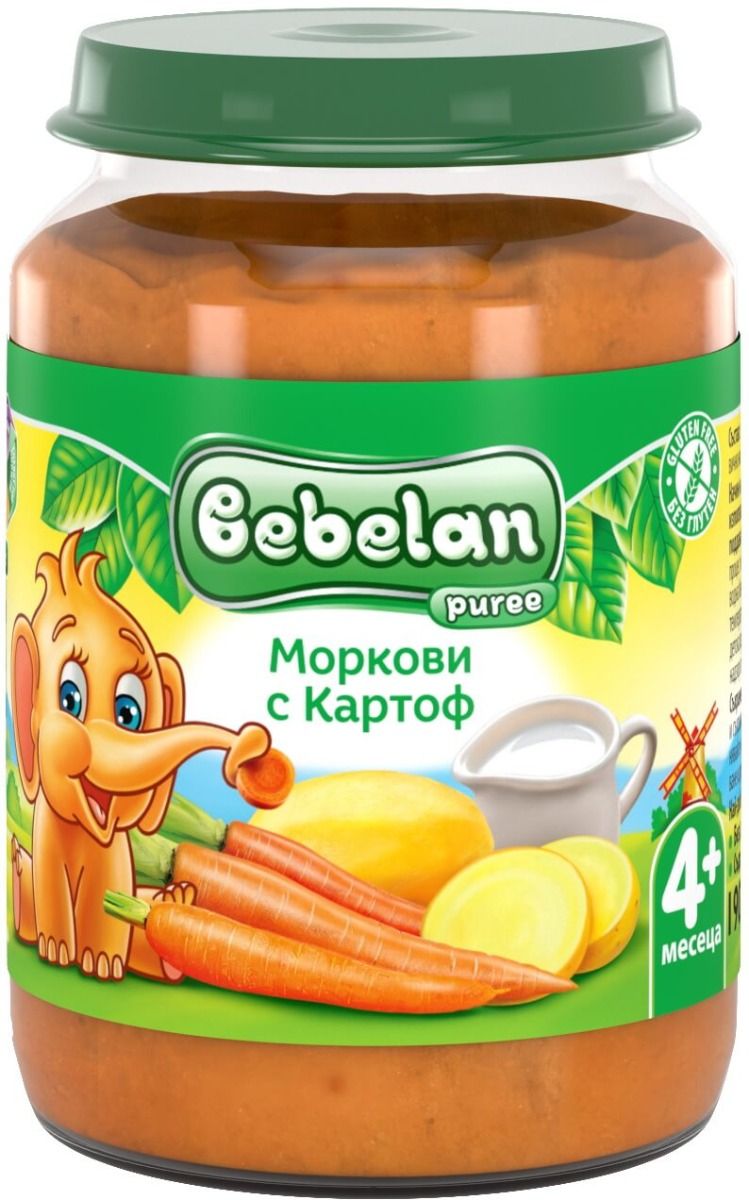 Бебешко пюре моркови с картоф