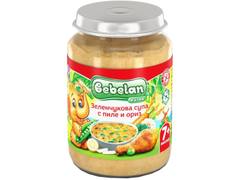 Бебешко пюре зеленчукова супа с пиле и ориз