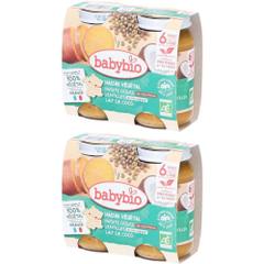Бебешко пюре Babybio Hachis Végétal Patate Douce, Lentilles, Lait de Coco 200 г.