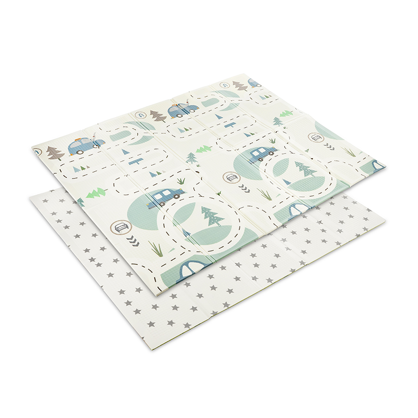 Детско термо килимче за игра FUNNY CITY & STARS 180 - 200 см сгъваемо