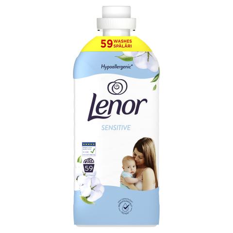 Омекотител за пране Lenor Sensitive Delicat 1239 мл. / 59 пранета