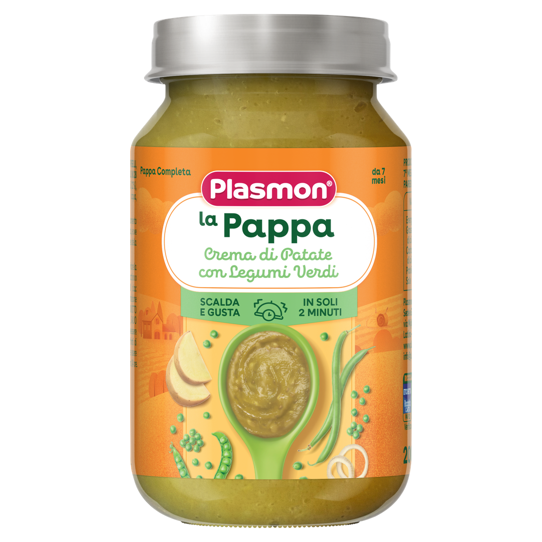 Бебешко пюре Plasmon картофено пюре с грах и зелен фасул 190 г