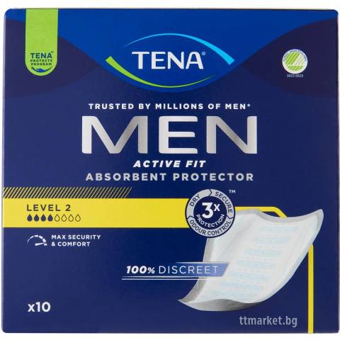 Абсорбиращи подложки за мъже TENA Men Active Fit ниво 2 20 бр