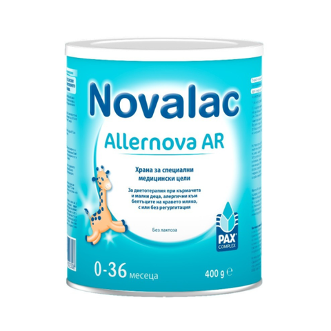 Адаптирано мляко Novalac Allernova AR 400г 0-36 месеца