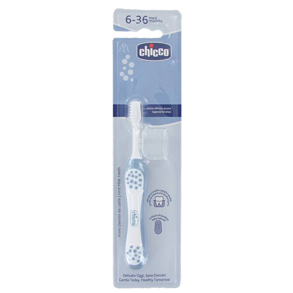 Детска четка за зъби Chicco First Milk Teeth 6-36 м