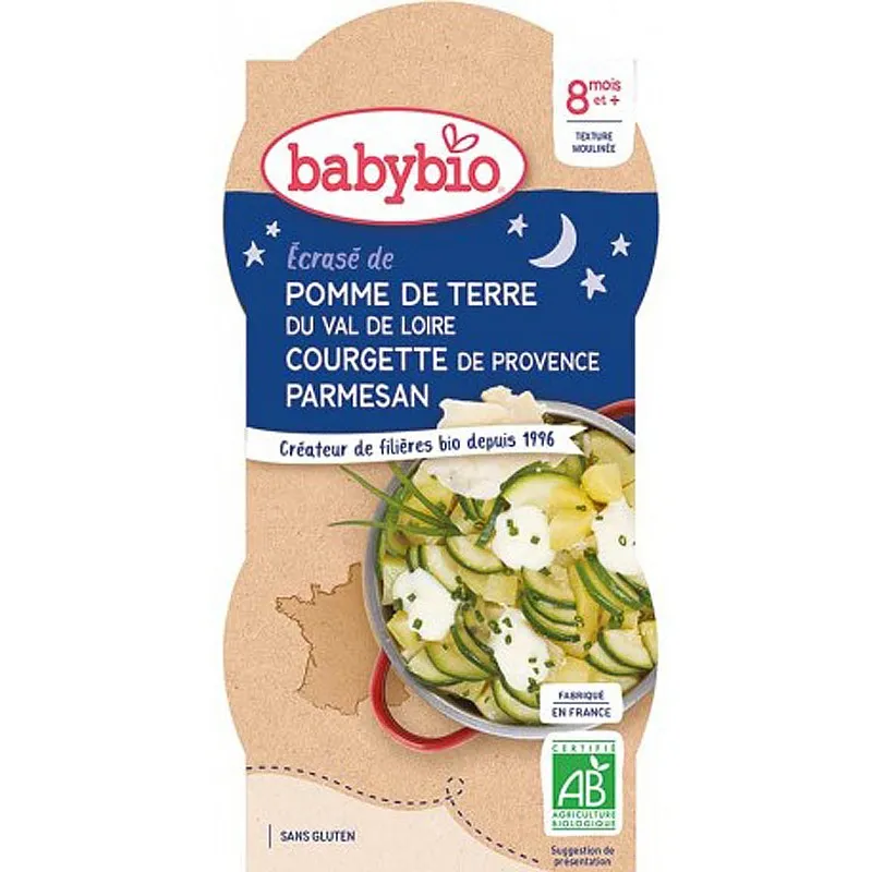Бебешко био меню Pomme de terre, Courgettes, Panais et Parmesan 2x200 г.