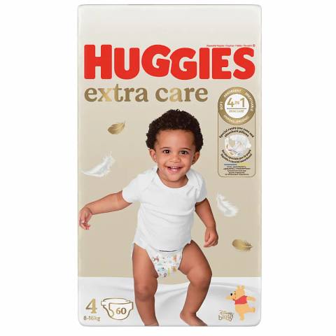 Пелени за еднократна употреба Huggies Extra Care №4 60 бр