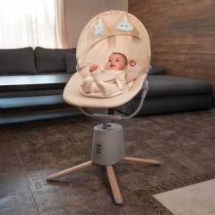 Електрически шезлонг с люлеене Lorelli STORKY, сив