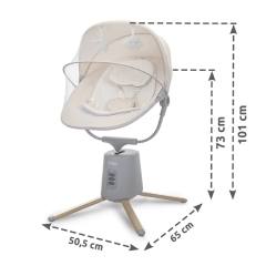Електрически шезлонг с люлеене Lorelli STORKY, сив
