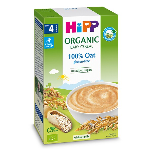 Бебешка каша HiPP Organic Baby Cereal 100% Oat от 4-тия месец
