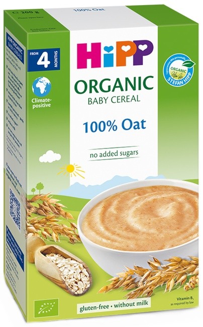 Бебешка каша HiPP Organic Baby Cereal 100% Oat от 4-тия месец