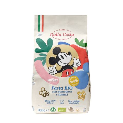 Био паста за деца Dalla Costa Mickey Mouse с домати и спанак 300 г
