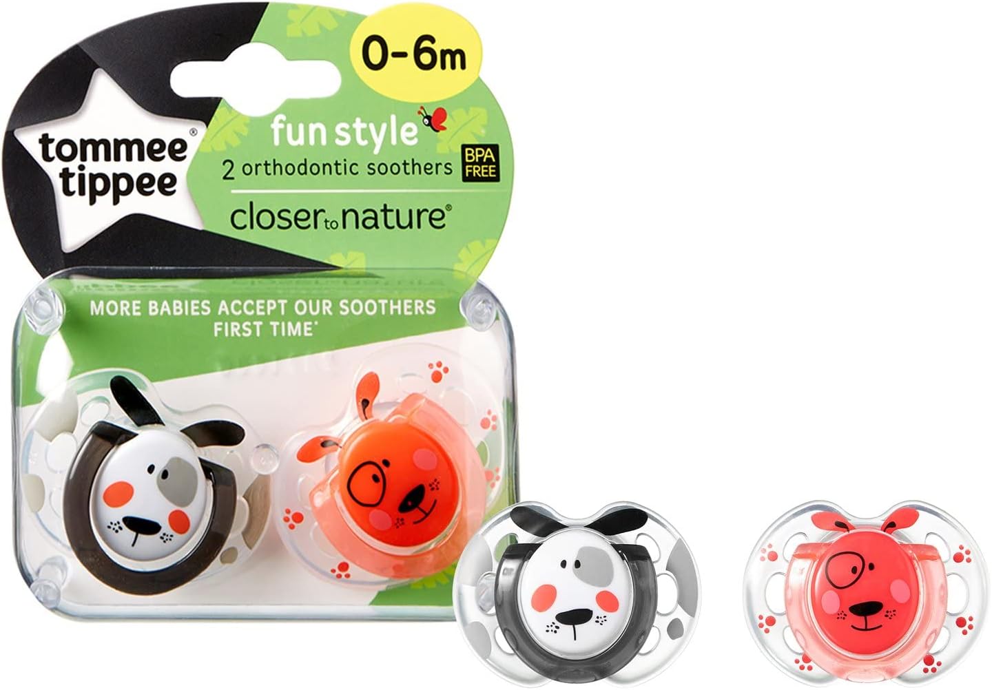 Залъгалки tommee tippee fun style 0-6м 2 броя