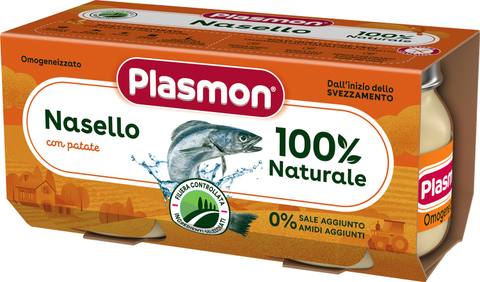 Бебешко пюре Plasmon Nasello хек с картофи 2х80г