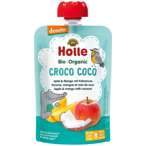 Бебешко пюре Holle Croco Coco ябълка, манго и кокос 100 г