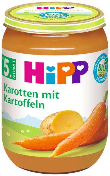 Бебешко пюре HiPP моркови и картофи 190 г