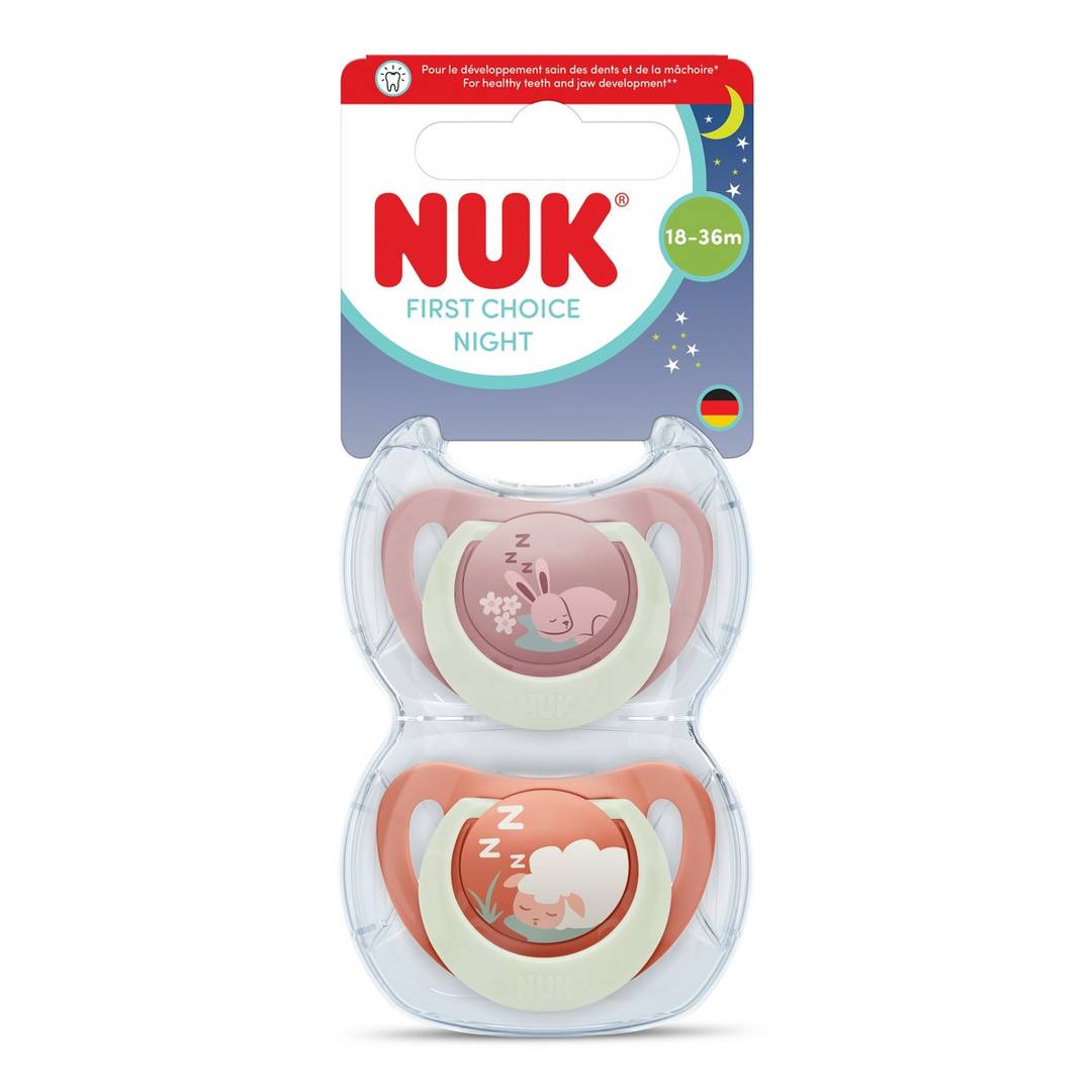 Залъгалки NUK First Choice Night 18-36м. 2 бр.