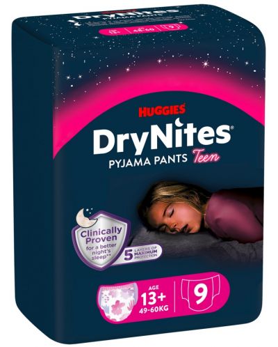 Нощни преходни гащи DryNites за момичета 13+ години 48-60 кг