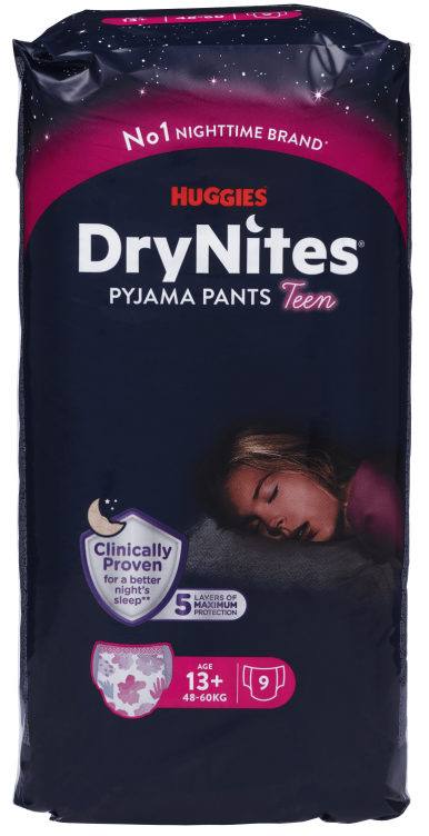 Нощни преходни гащи DryNites за момичета 13+ години 48-60 кг