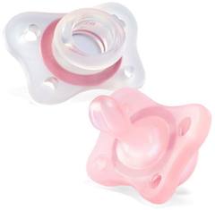 Залъгалки Chicco PhysioForma Mini Soft 2-6м 2 бр., розови