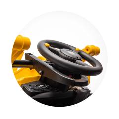 Chipolino CAT Backhoe Loader лицензирана акумулаторна играчка за яздене багер-товарач