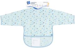 Непромокаем лигавник с ръкави и джоб KikkaBoo Arty, Blue Pattern