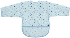 Непромокаем лигавник с ръкави и джоб KikkaBoo Arty, Blue Pattern