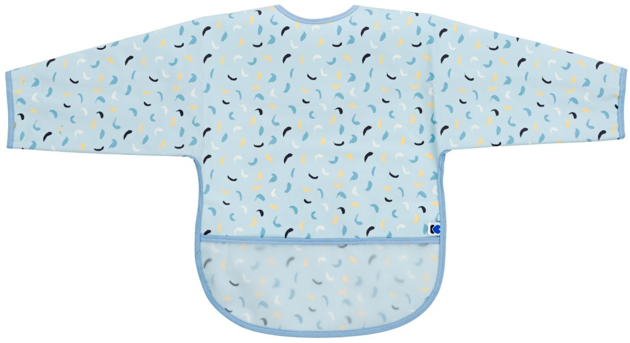 Непромокаем лигавник с ръкави и джоб long sleeve eva bib arty - blue pattern