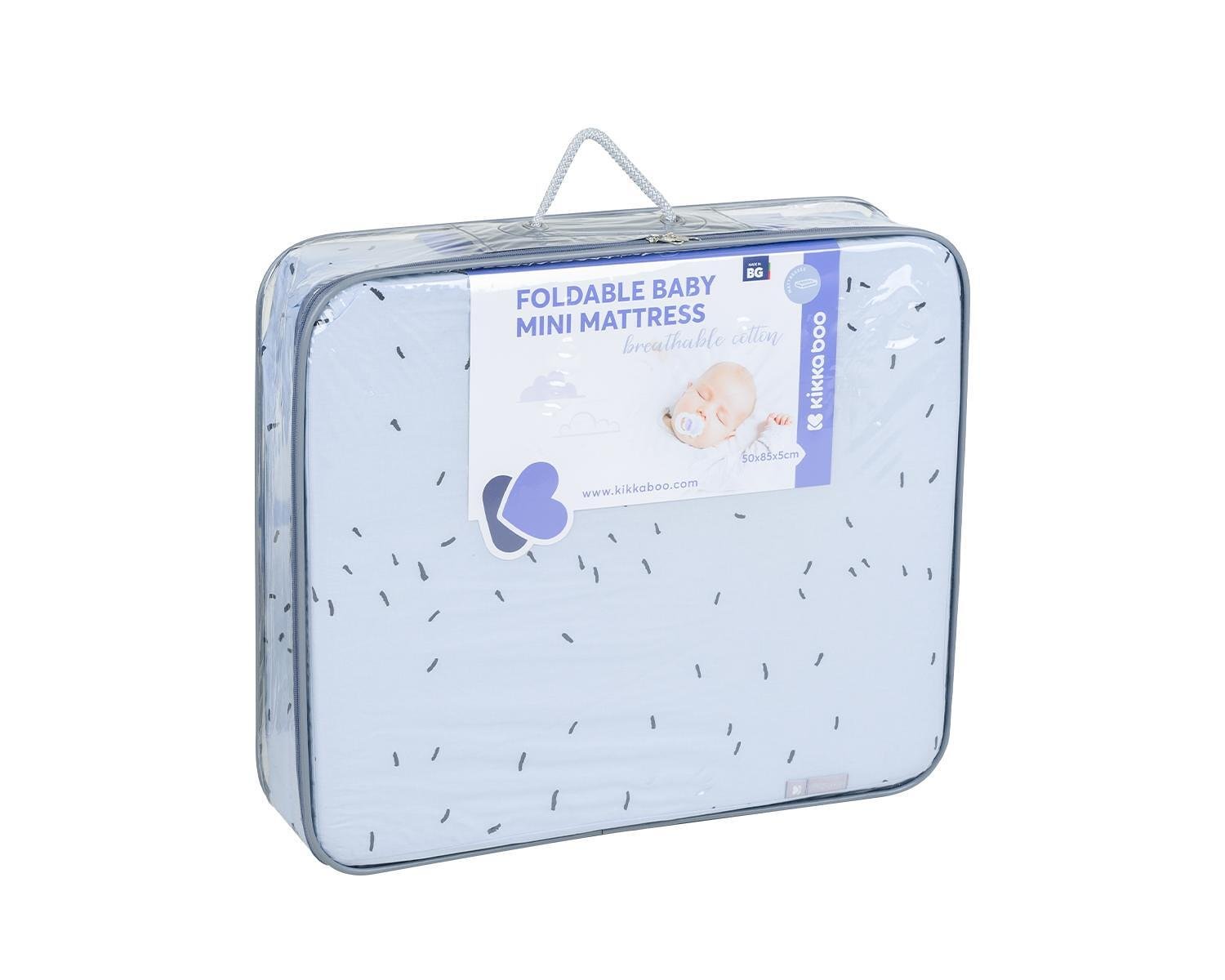Детски сгъваем мини матрак bear with me blue