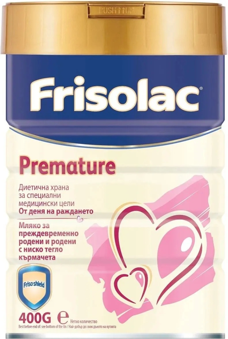 Адаптирано мляко Frisolac Premature 400 г.