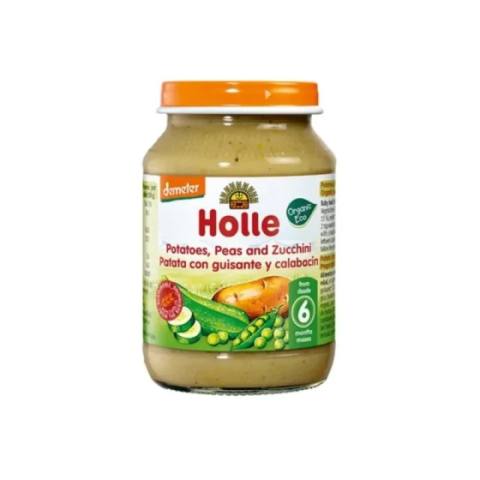 Бебешко пюре Holle био картоф, грах и тиквичка 190 г