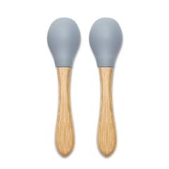 Силиконови лъжички с бамбук 2бр. Silicone Spoons With Bamboo