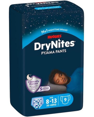 Нощни гащички DryNites Pyjama Pants 8-13 г. 9 бр.