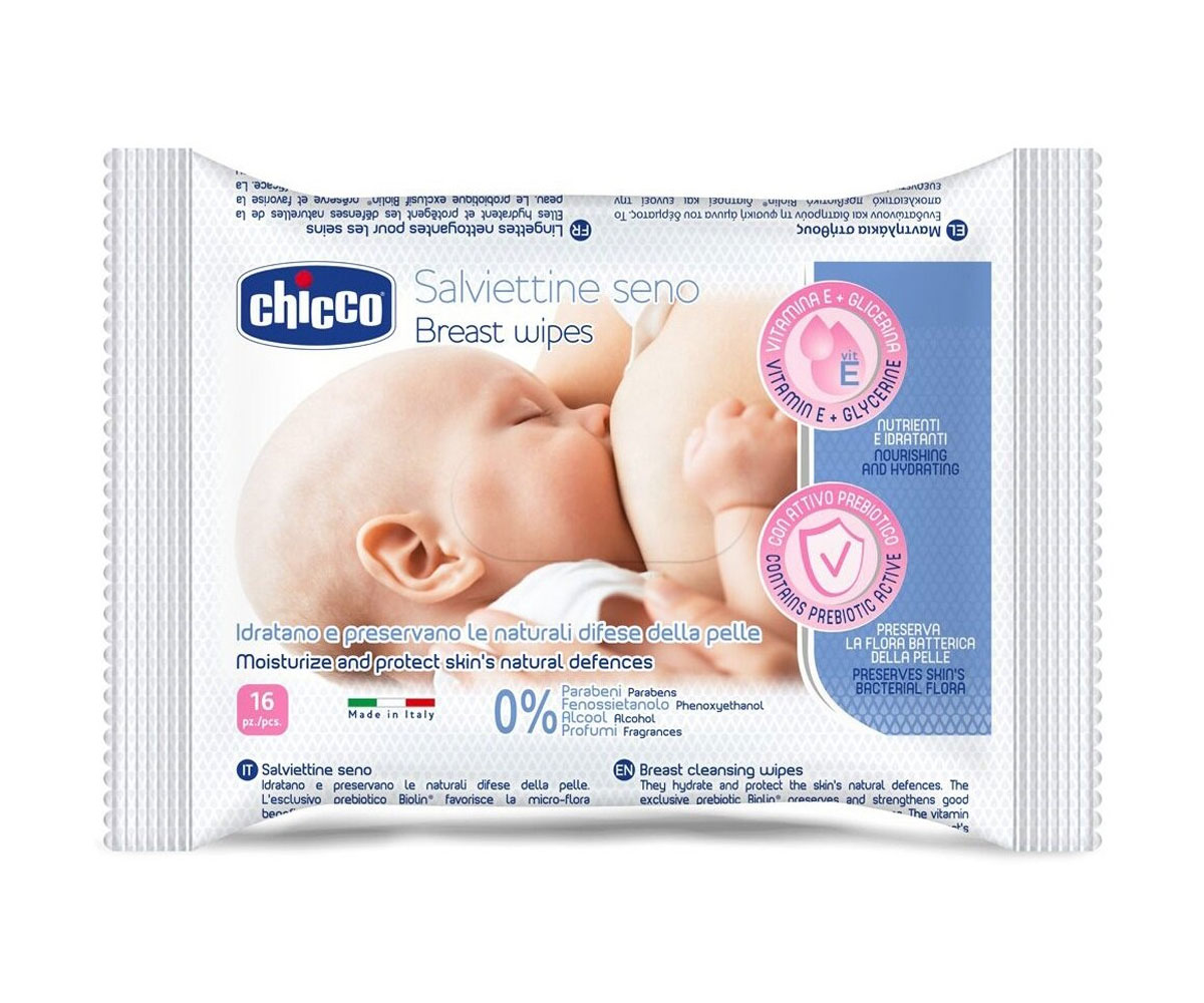 Мокри кърпички за гърди Chicco Breast Wipes 16 бр.