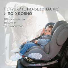 KikkaBoo i-Felix i-Size стол за кола 40-150 см, светлосив