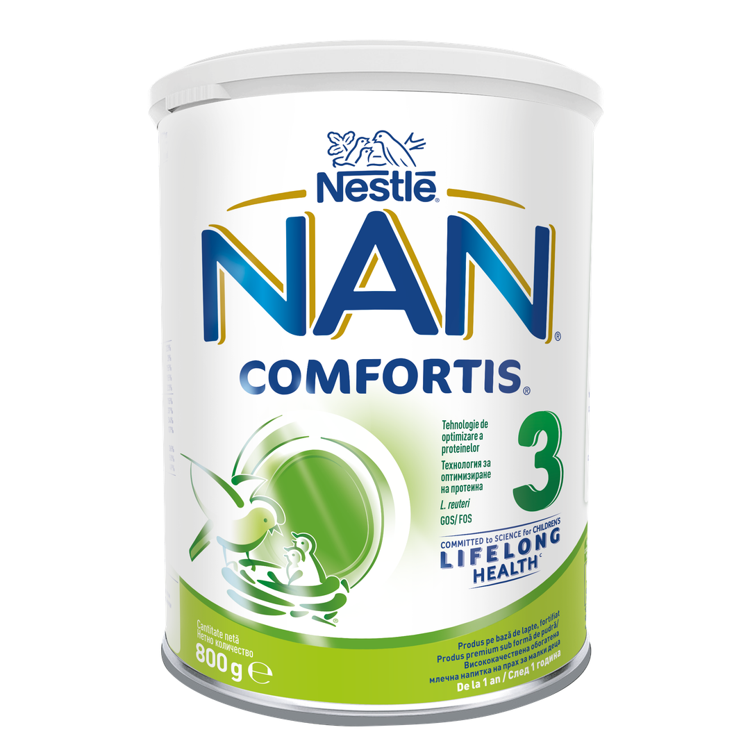 Адаптирано мляко NAN Comfortis 3 за деца над 1 година 800 г