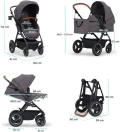 Комбинирана количка KinderKraft B-Tour, 3 в 1