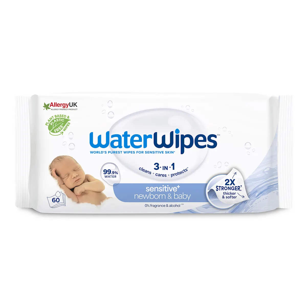 Мокри кърпички WaterWipes Sensitive Newborn & Baby 60 бр