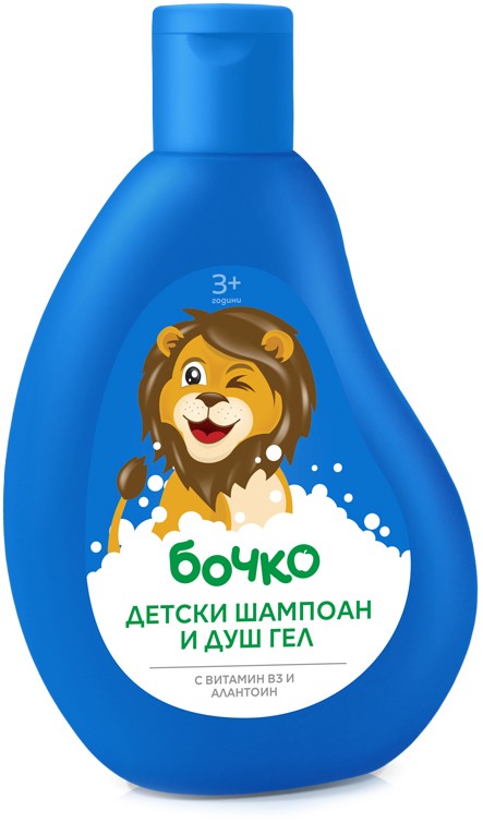Детски шампоан и душ гел бочко с витамин B3 и алантоин 250 мл.