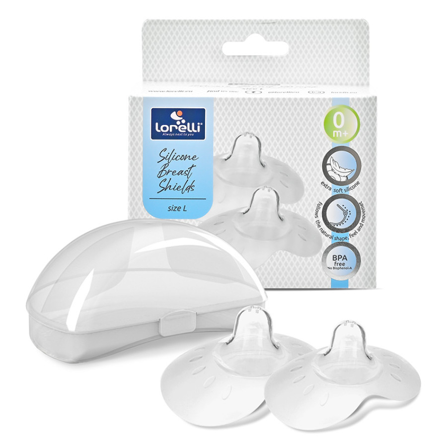 Силиконови протектори за кърмене silicone breast shields размер l
