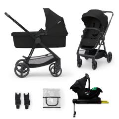 Бебешка количка Kinderkraft Newly 3 в 1, Classic Black