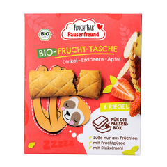 Био плодово десертче Pausenfreund Bio-Frucht-Tasche Dinkel-Erdbeere-Apfel 6 броя