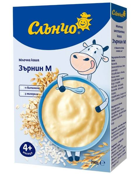 Млечна каша Слънчо Зърнин М 200 г