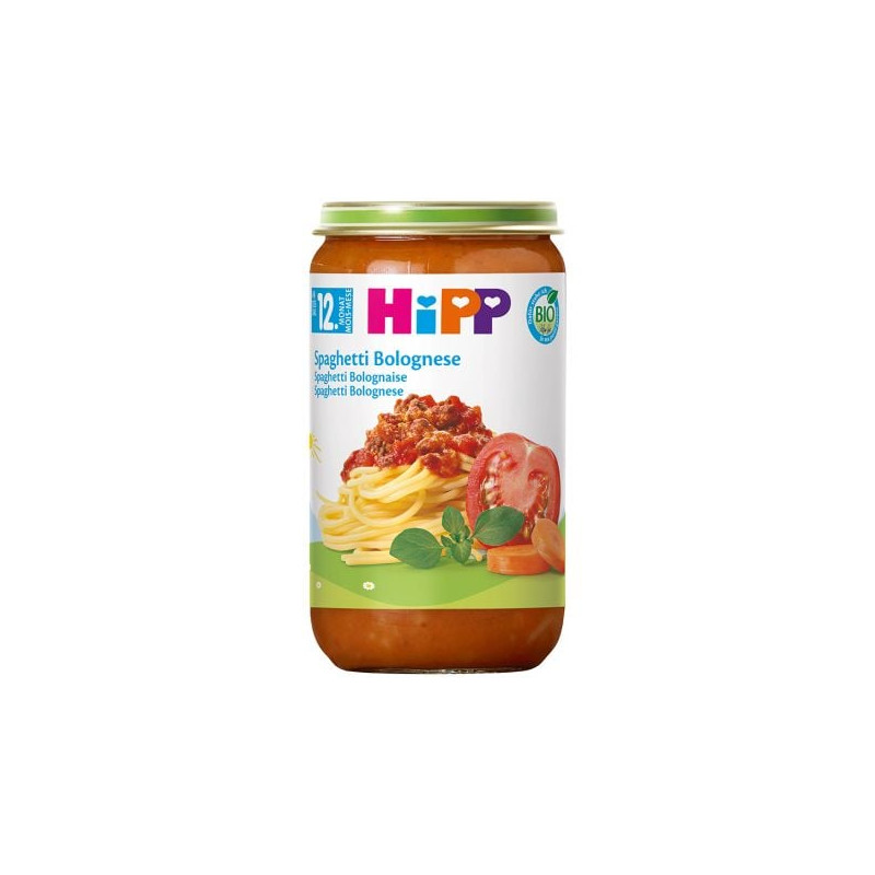 Бебешко пюре HiPP Spaghetti Bolognese 250 г.