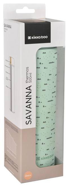 Бебешки термос KikkaBoo Savanna, 500 ml, Mint