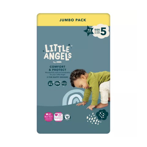 Пелени за еднократна употреба Little Angels Comfort & Protect Size 5 Jumbo Pack 72 броя