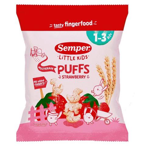 Бебешки снакс Little Kids Multigrain Puffs Strawberry