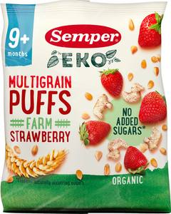 Бебешки снакс Little Kids Multigrain Puffs Strawberry